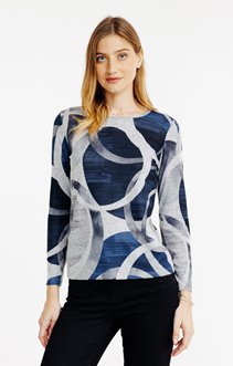 T-shirt imprimé manches longues 