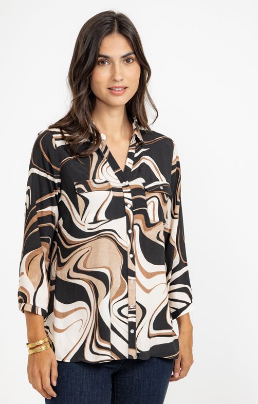 Chemise imprimé marbrure