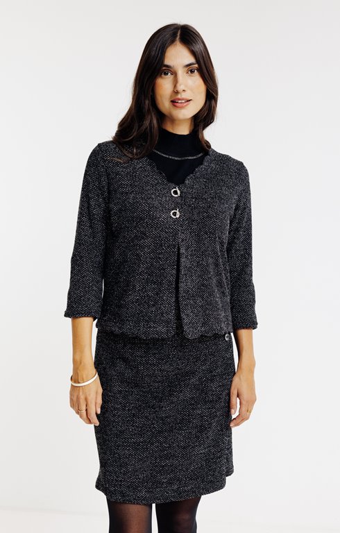 Cardigan maille brillante