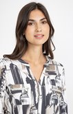 Tunique imprimée zip