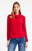 Pull avec fausse plaquette de boutonnage