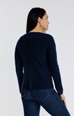 Cardigan bi-matière 