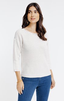 Pull maille brillante
