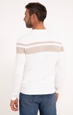 Pull col rond rayé Natural