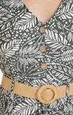 Robe en maille avec ceinture rafia
