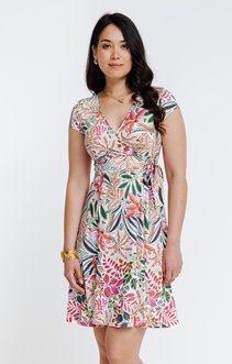 Robe évasée cache-coeur