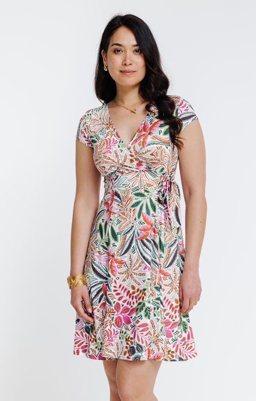 Robe évasée cache-coeur