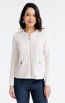 Cardigan bi matière