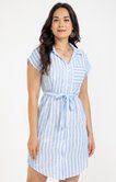 Robe chemise rayée 