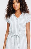 Robe chemise rayée 
