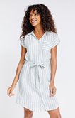 Robe chemise rayée 