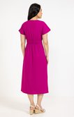 Robe longue gaufrée