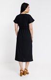 Robe longue gaufrée