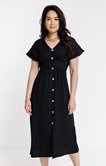 Robe longue gaufrée
