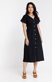 Robe longue gaufrée