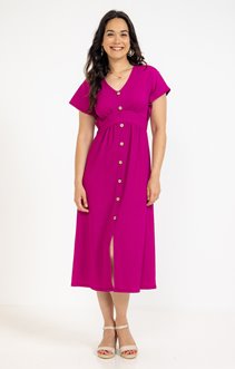 Robe longue gaufrée