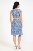 Robe en maille plissé avec ceinture 