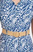 Robe en maille plissé avec ceinture 