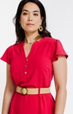 Robe droite longueur midi