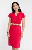 Robe droite longueur midi
