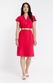 Robe droite longueur midi