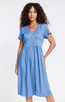 Robe avec fausse patte de boutonnage