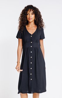 Robe avec boutonnage décoratif