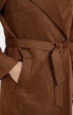 Trench long ceinture en suédine