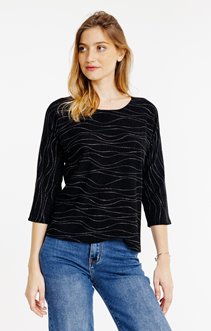 Pull avec vagues de points brillants