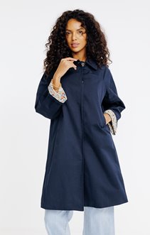 Trench en coton à doublure fantaisie