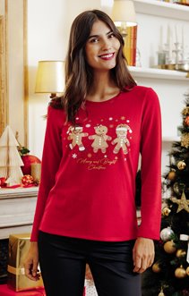 T-shirt imprimé manches longues