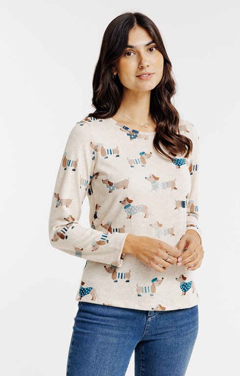 T-shirt imprimé manches longues