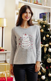 Tee-shirt de Noël chat