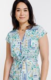 Robe chemise col tunisien 