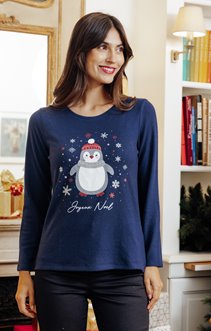Tee-shirt de Noël pingouin