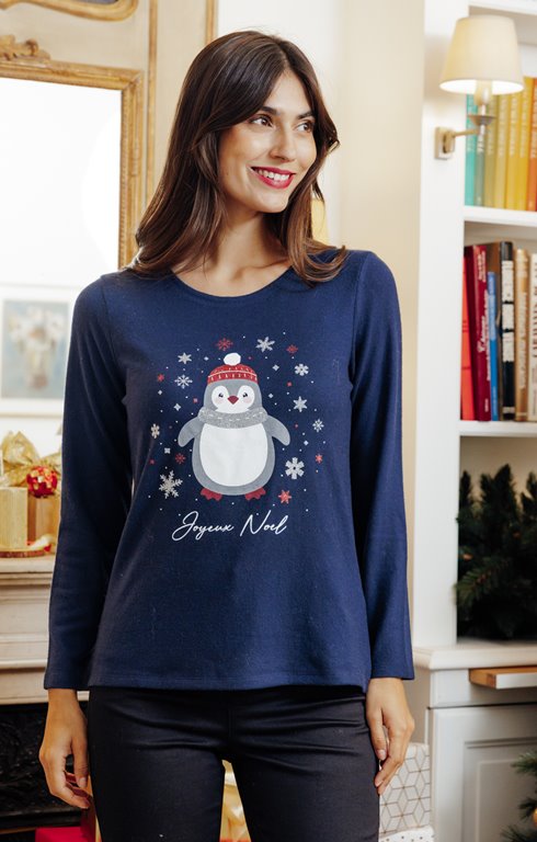 Tee-shirt de Noël pingouin