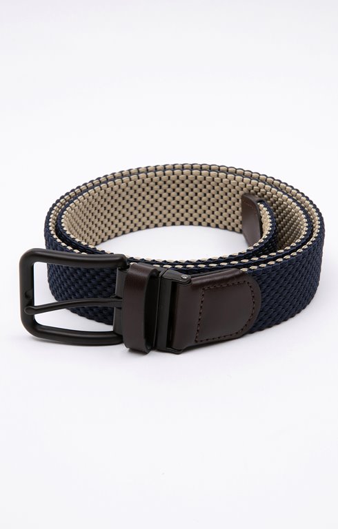 Ceinture tressée homme à boucle