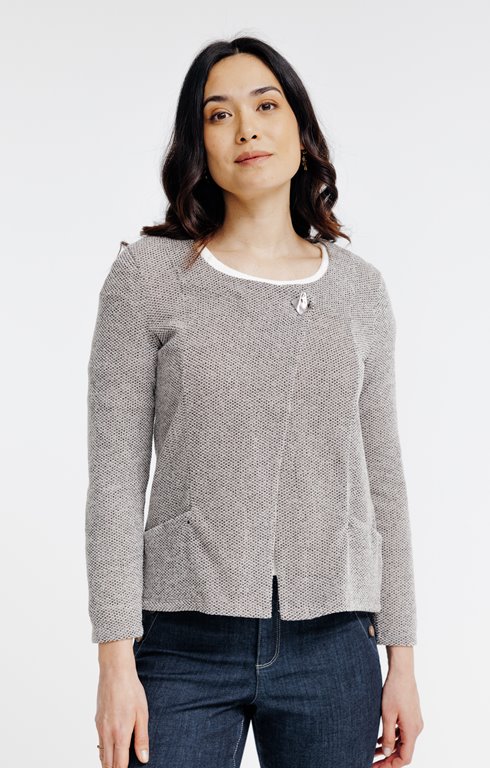 Cardigan avec fermeture asymétrique