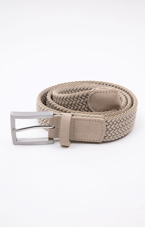 Ceinture tressée homme à boucle