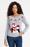 Pull de Noël pingouins