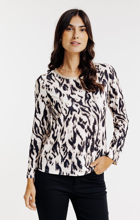 T-shirt imprimé manches longues