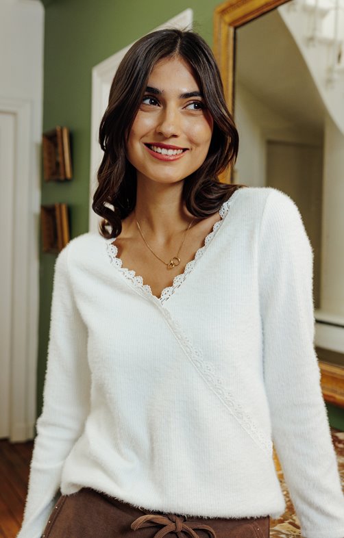 Tee-shirt uni cache-coeur 