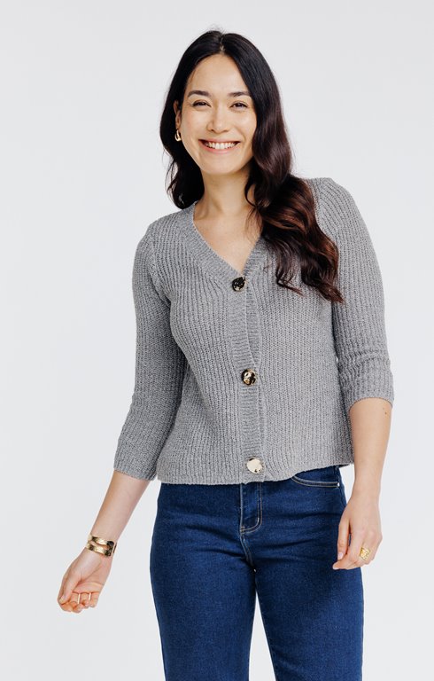 Cardigan avec gros boutons