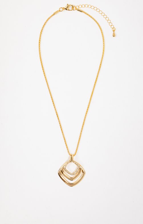 Ras-de-cou pendentif losanges