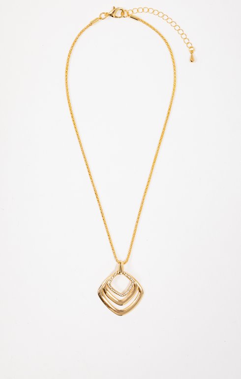 Ras-de-cou pendentif losanges