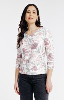 Pull imprimé fleurs