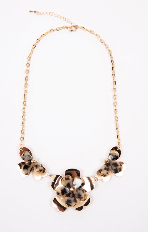 Ras-de-cou fleurs et léopard