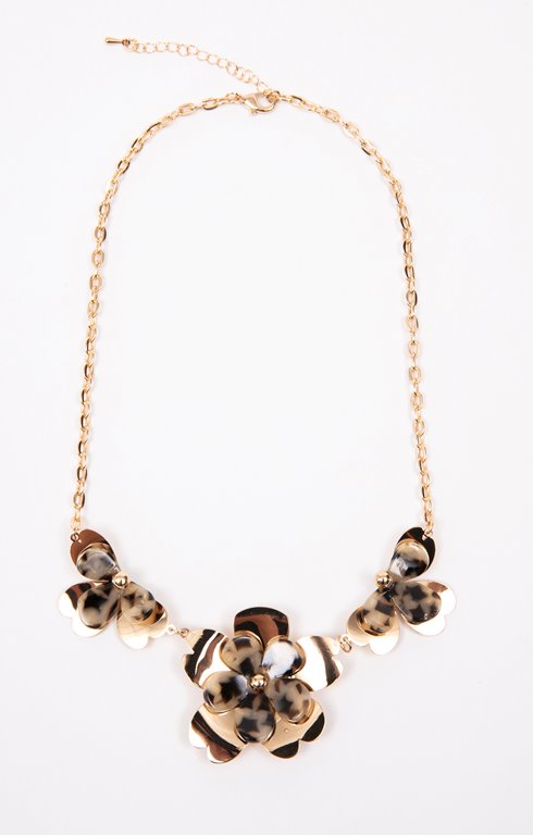 Ras-de-cou fleurs et léopard