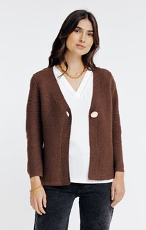 Cardigan maille fantaisie