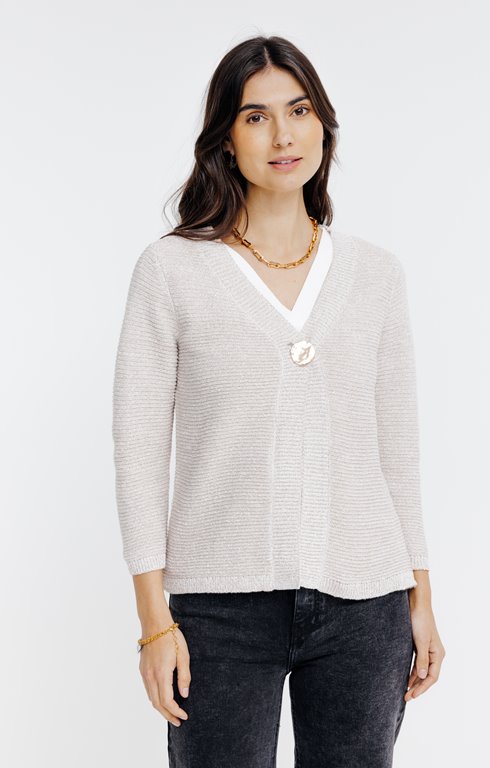 Cardigan maille fantaisie